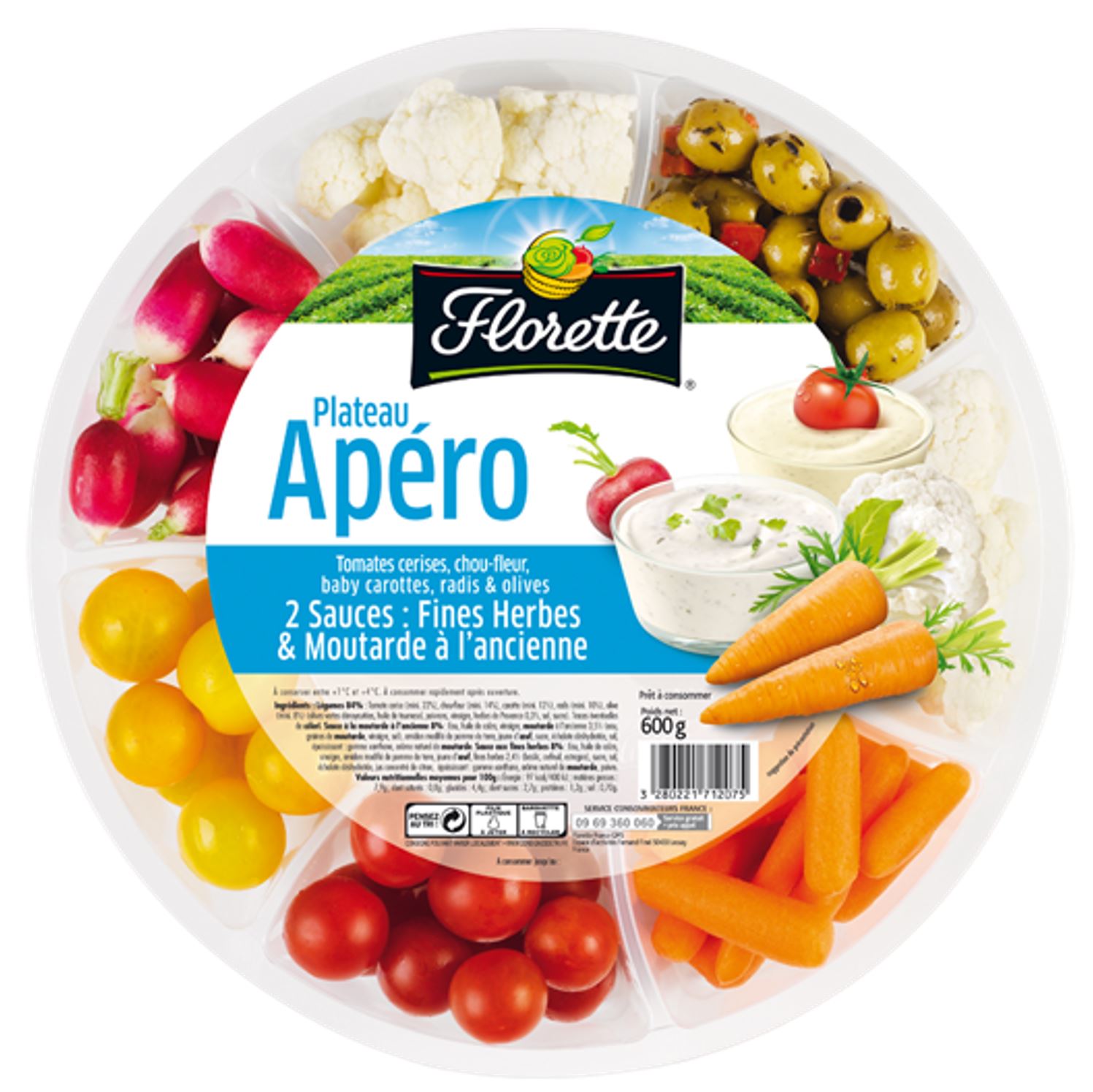 Plateau Apéro Sauce fromage blanc et fines herbes